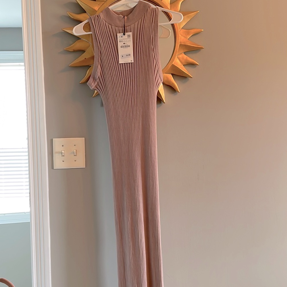 Zara Nude Sweater Dress